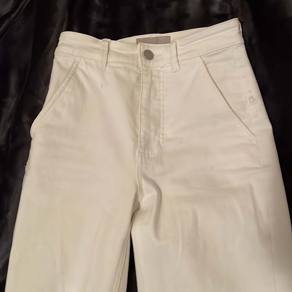 Everlane straight leg crop jeans - bone/white -00